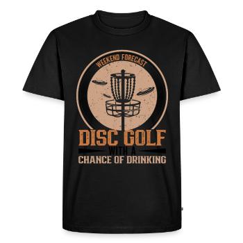 Frisbee Player Disc Golf Frisbee Competition - Men's Premium Organic T-Shirt - black - Front - Nico (187cm)
