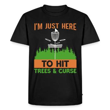 Disc Golf Player Frisbee Player - Men's Premium Organic T-Shirt - black - Front - Nico (187cm)