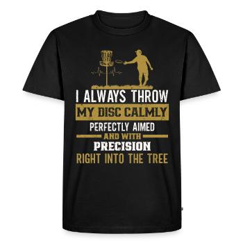 Disc Golf Player Frisbee Player - Men's Premium Organic T-Shirt - black - Front - Nico (187cm)