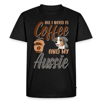 Berger australien Aussie Dad Aussie Mom - T-shirt Premium bio Homme - noir - Devant - Nico (187cm)