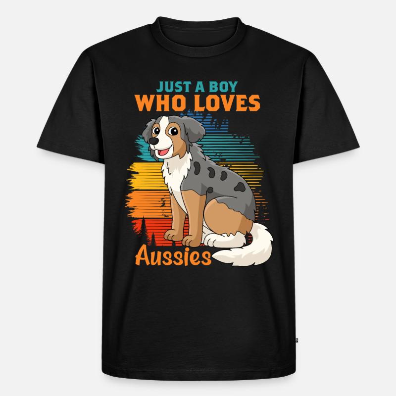 Australischer Schäferhund - Männer Premium Bio T-Shirt - Schwarz