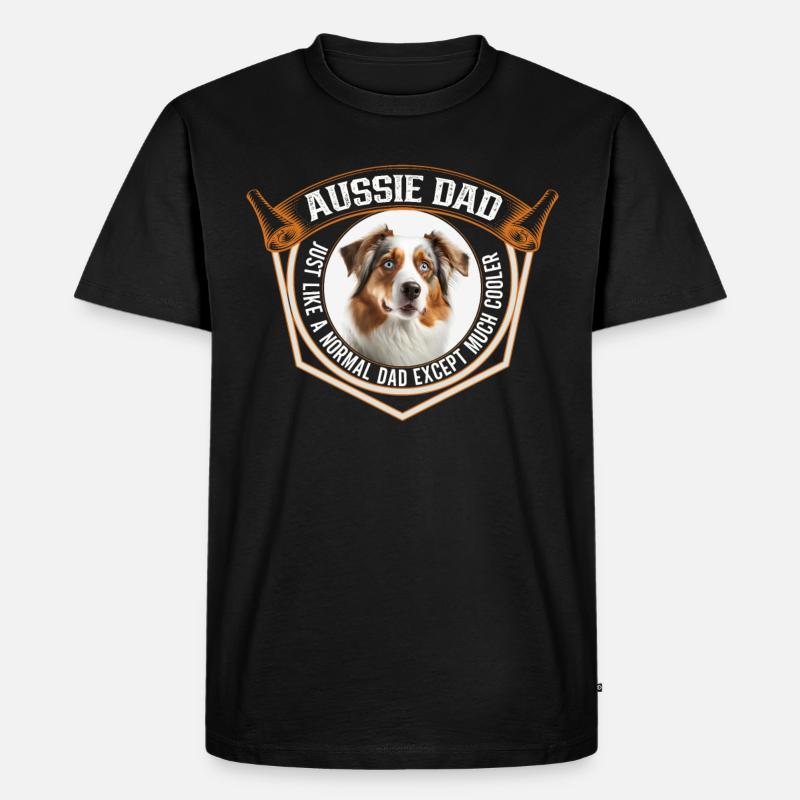 Australischer Schäferhund, Aussie-Mutter - Männer Premium Bio T-Shirt - Schwarz
