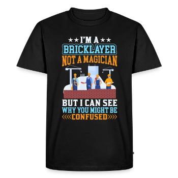 Maçon Maçon Mas - T-shirt Premium bio Homme - noir - Devant - Nico (187cm)