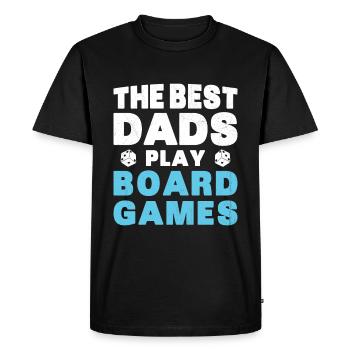 Meilleurs Pères Jouent Jeux de Plateau Cadeau - T-shirt Premium bio Homme - noir - Devant - Nico (187cm)