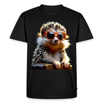 Hérisson Lunettes de soleil Echinoid Love Cute Hedgehog - T-shirt Premium bio Homme - noir - Devant - Nico (187cm)