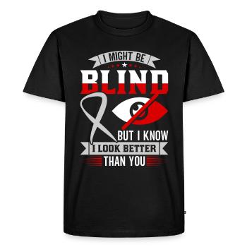 Blindness consciousness Blind by law - Men's Premium Organic T-Shirt - black - Front - Nico (187cm)