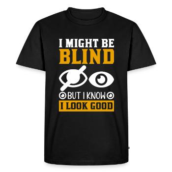 Blindness consciousness Blind by law - Men's Premium Organic T-Shirt - black - Front - Nico (187cm)
