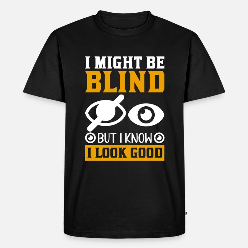 Blindheitsbewusstsein Gesetzlich Blind - Männer Premium Bio T-Shirt - Schwarz