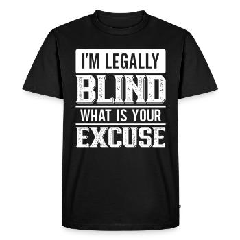 Blindness consciousness Blind by law - Men's Premium Organic T-Shirt - black - Front - Nico (187cm)