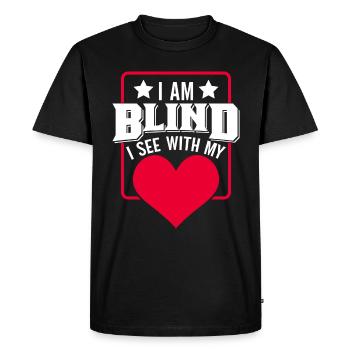 Blind Blindness Awareness Visual Impairment - Men's Premium Organic T-Shirt - black - Front - Nico (187cm)