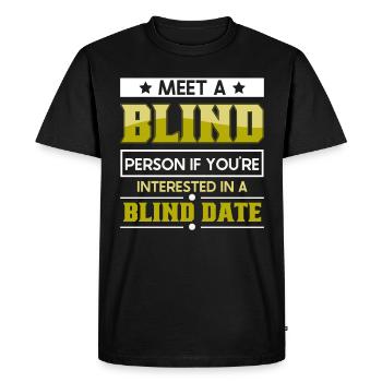 Blind Blindness Awareness Visual Impairment - Men's Premium Organic T-Shirt - black - Front - Nico (187cm)