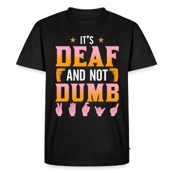Deaf Deafness Hearing loss Hearing loss - Men's Premium Organic T-Shirt - black - Front - Nico (187cm)