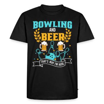 Bowling Kegeln Bowler Kegelverein - Männer Premium Bio T-Shirt - Schwarz - Vorne - Nico (187cm)
