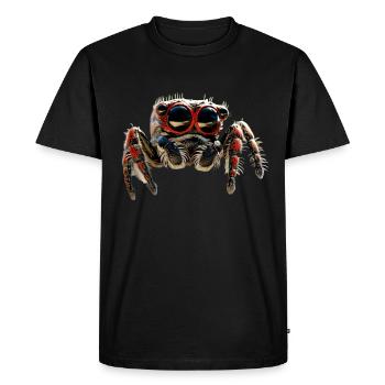 Araignée sauteuse tarentule tarentule araignée - T-shirt Premium bio Homme - noir - Devant - Nico (187cm)