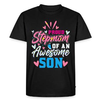 Belle-mère - T-shirt Premium bio Homme - noir - Devant - Nico (187cm)