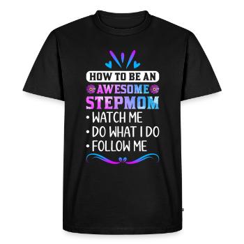 Belle-mère - T-shirt Premium bio Homme - noir - Devant - Nico (187cm)