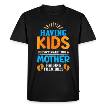 Belle-mère - T-shirt Premium bio Homme - noir - Devant - Nico (187cm)
