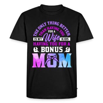 Fête des belles-mères Belle-mère Mère - T-shirt Premium bio Homme - noir - Devant - Nico (187cm)