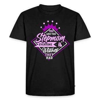 Fête des belles-mères Belle-mère Mère - T-shirt Premium bio Homme - noir - Devant - Nico (187cm)