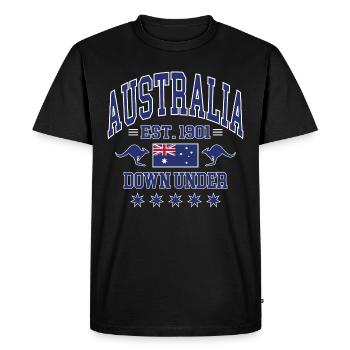 Australie - T-shirt Premium bio Homme - noir - Devant - Nico (187cm)