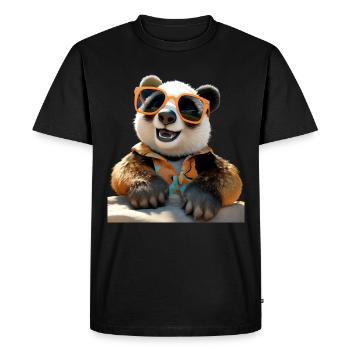 Panda Bear Lunettes de soleil Pandas Love Cute Panda Bear - T-shirt Premium bio Homme - noir - Devant - Nico (187cm)