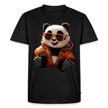 Panda Bear Lunettes de soleil Pandas Love Cute Panda Bear - T-shirt Premium bio Homme - noir - Devant - Nico (187cm)
