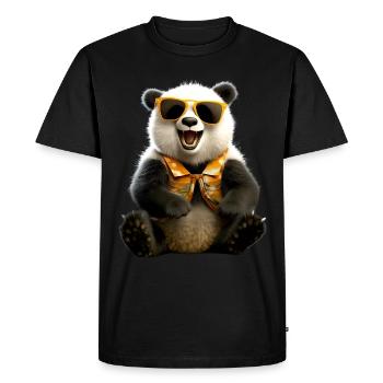 Panda Bear Lunettes de soleil Pandas Love Cute Panda Bear - T-shirt Premium bio Homme - noir - Devant - Nico (187cm)