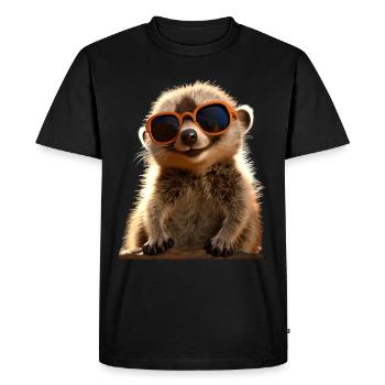 Lunettes de soleil suricate mignon amant de surikate - T-shirt Premium bio Homme - noir - Devant - Nico (187cm)