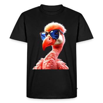 Flamant rose Lunettes de soleil Pink Love Pink Flamingos - T-shirt Premium bio Homme - noir - Devant - Nico (187cm)