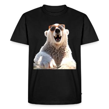 Polar Bear with Sunglasses Bears Love Cute Polar Bears - Men's Premium Organic T-Shirt - black - Front - Nico (187cm)