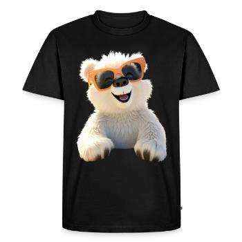 Polar Bear with Sunglasses Bears Love Cute Polar Bears - Men's Premium Organic T-Shirt - black - Front - Nico (187cm)