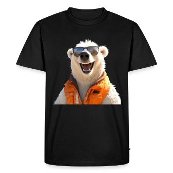 Polar Bear with Sunglasses Bears Love Cute Polar Bears - Men's Premium Organic T-Shirt - black - Front - Nico (187cm)