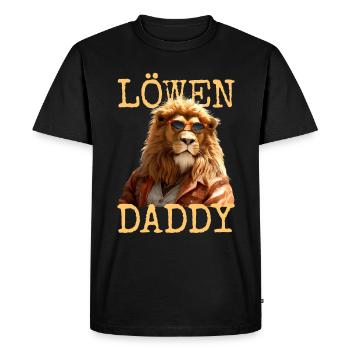 Lion Papa Papa Papa Fête des Pères Père Sauvage Lion - T-shirt Premium bio Homme - noir - Devant - Nico (187cm)