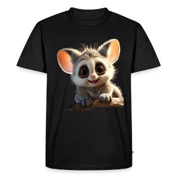 Galago Bush Baby Monkey Galagos Monkey Cute Galago - Men's Premium Organic T-Shirt - black - Front - Nico (187cm)