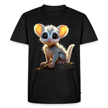 Galago Bush Baby Monkey Galagos Monkey Cute Galago - Men's Premium Organic T-Shirt - black - Front - Nico (187cm)