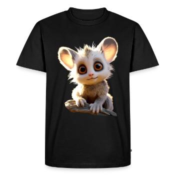 Galago Bush Baby Monkey Galagos Monkey Cute Galago - Men's Premium Organic T-Shirt - black - Front - Nico (187cm)