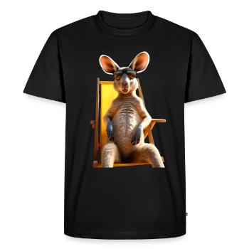 Kangaroo Australia Wild Marsupials Cute Kangaroos - Men's Premium Organic T-Shirt - black - Front - Nico (187cm)