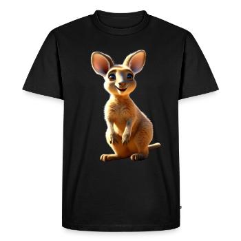 Kangaroo Australia Wild Marsupials Cute Kangaroos - Men's Premium Organic T-Shirt - black - Front - Nico (187cm)