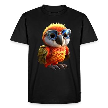 Perroquet Ara Perruche Cacatoès Perroquet Perroquets mignons - T-shirt Premium bio Homme - noir - Devant - Nico (187cm)