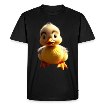 Canard mignon bébé canard poussin canetons canetons canards - T-shirt Premium bio Homme - noir - Devant - Nico (187cm)