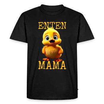 Canards Maman Fête des Mères Canetons Mignons Mère Canard - T-shirt Premium bio Homme - noir - Devant - Nico (187cm)