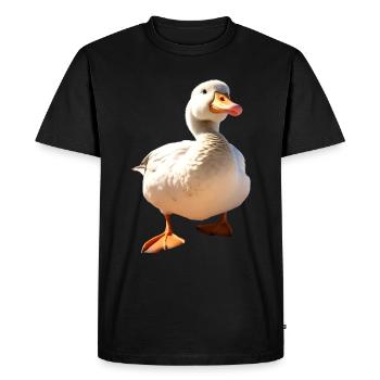 Oie, Oie, Poussin, Oie mignonne, Canard, Petites Oies - T-shirt Premium bio Homme - noir - Devant - Nico (187cm)