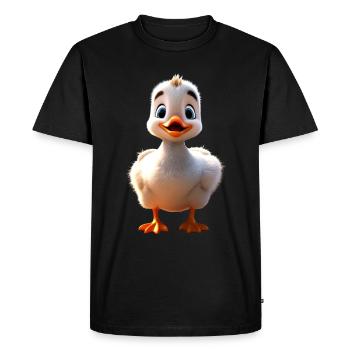 Oie, Oie, Poussin, Oie mignonne, Canard, Petites Oies - T-shirt Premium bio Homme - noir - Devant - Nico (187cm)