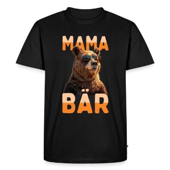 Maman Ours Ours Mère Ours Maman Grizzly Fête des Mères - T-shirt Premium bio Homme - noir - Devant - Nico (187cm)