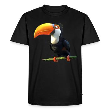 Toucan Rainforest South America Toucans Giant Toucan - Men's Premium Organic T-Shirt - black - Front - Nico (187cm)