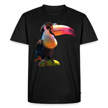 Toucan Rainforest South America Toucans Giant Toucan - Men's Premium Organic T-Shirt - black - Front - Nico (187cm)