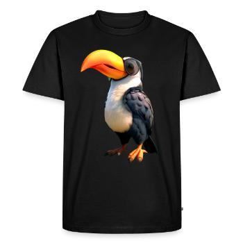 Toucan Rainforest South America Toucans Giant Toucan - Men's Premium Organic T-Shirt - black - Front - Nico (187cm)