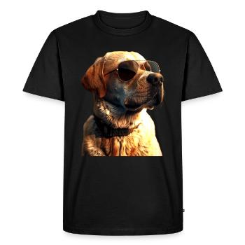 Labrador Retriever Chien Amour Jeunes Labradors Mignons - T-shirt Premium bio Homme - noir - Devant - Nico (187cm)