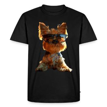 Yorkshire Terrier Amoureux des chiens Mignon Yorkie - T-shirt Premium bio Homme - noir - Devant - Nico (187cm)
