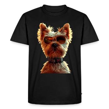 Yorkshire Terrier Amoureux des chiens Mignon Yorkie - T-shirt Premium bio Homme - noir - Devant - Nico (187cm)
